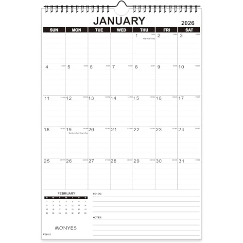 Monyes Calendario de pared 2020 a junio de 2021, calendario... - Fournitures Bureau Amazon Espagne à 8.48€