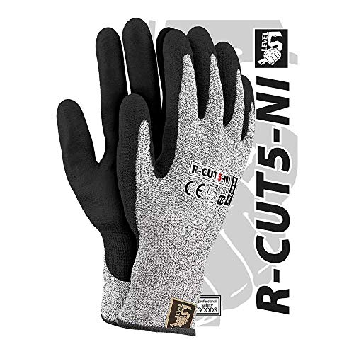Reis R-Cut5-Ni_10 Level5 Schutzhandschuhe, Schwarz-Weiß-Schw... - Bricolage & Outils en promo à 12.26€