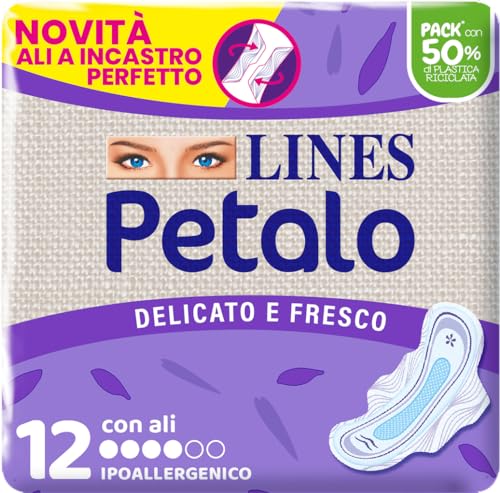 Lines Assorbenti Ali Petalo Ultra, Confezione da 12 - Animalerie Amazon Italie à 1.49€
