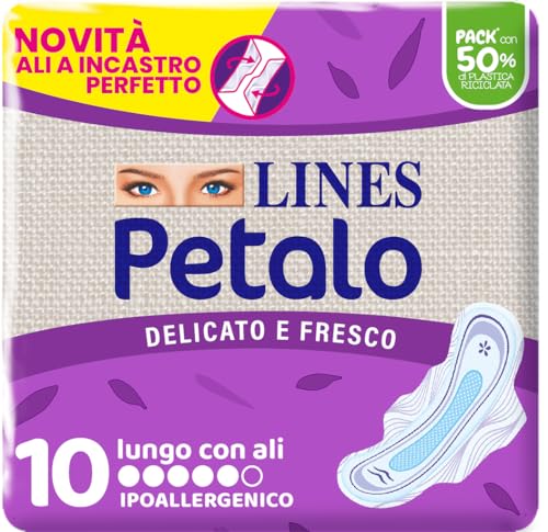 Lines Assorbenti Petalo Ultra Lungo Ali, 10 Pezzi - Animalerie Amazon Italie à 1.65€