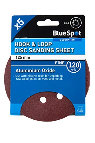 Bluespot 19868 125mm 5 Pack 120 Grit Sanding Disc - Home & Kitchen Amazon UK à 1.99€