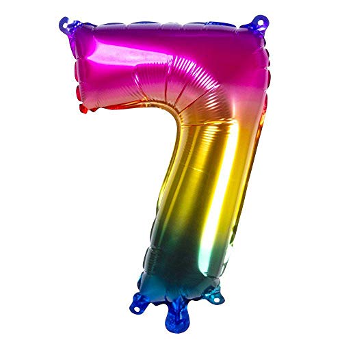 Boland - Folienballon Zahl, Größe 36 cm, Regenbogenfarben... - Sports & Fitness en promo à 2.33€