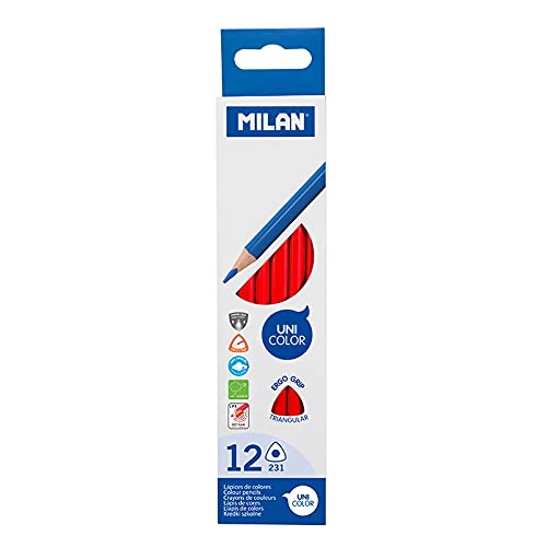 MILAN Box mit 12 Dreieckstiften, rot - Nouvelle promo Amazon à 4.35€