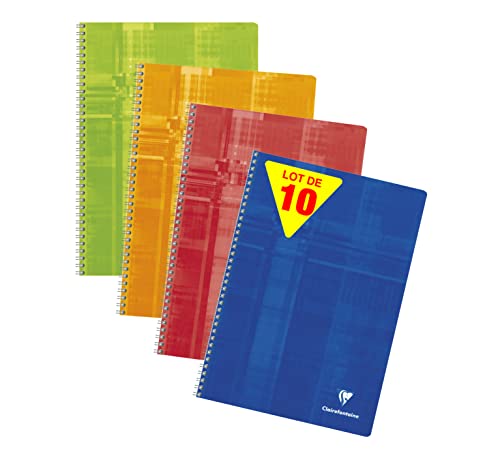 Clairefontaine 81444C Lot de 10 Cahiers à Spirale - A4... - Auto & Motorcycle Amazon France à 29.10€