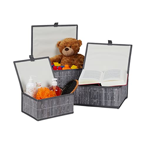 Relaxdays 10024308_111 Corbeille de rangement couvercle... - Maison & Cuisine Amazon France à 29.99€