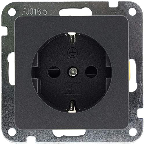MILOS Schutzkontakt-Steckdose anthrazit ohne Rahme - High-Tech & Électronique Amazon France à 3.90€