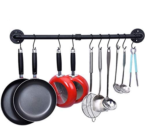 WuGeShop Topfregal Wandhalterung, Pfannenaufhänger Stange... - Maison & Cuisine Amazon Allemagne à 32.88€