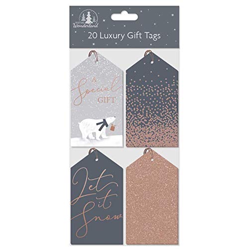 Luxury Christmas Gift Tags, Arctic Luxe - Pack of 20 - Fournitures Bureau Amazon Royaume-Uni à 1.01€