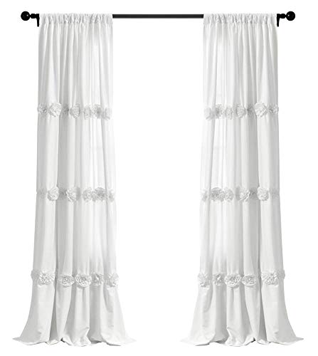 Lush Decor, Weißer Darla Fenstervorhang, Einzelbahn, 213,4... - Maison & Cuisine Amazon Allemagne à 25.37€