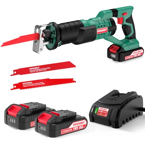 HYCHIKA Cordless Reciprocating Saw, 18V Brushless Electric... - Maison & Cuisine en promo à 50.74€