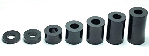 10x ENTRETOISE PLASTIQUE M5 NOIRE EPAISSEUR 4 A 30MM ID 5mm... - Bricolage & Outils Amazon France à 1.72€
