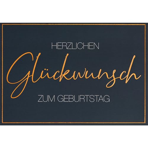 Geburtstagskarte Lifestyle - Textkarte blau-kupfer - 11,6 x... - Loisirs Créatifs Amazon Allemagne à 2.95€