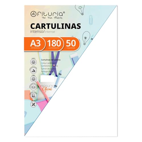 Confezione da 50 cartoncini bianchi formato A3 180g - Auto & Moto Amazon Italie à 14.10€