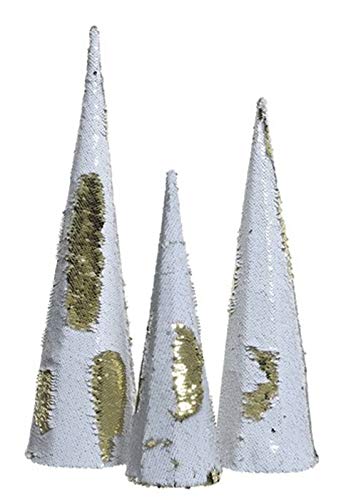 Kaemingk Set mit 3 Weihnachtskegeln, mit Pailletten... - Maison & Cuisine en promo à 16.11€