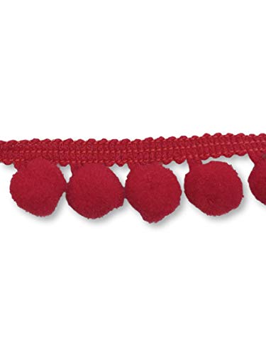 Slantastoffe 1m Bommelborte Pomponborte 10 Farben 7 mm (Rot) - Maison & Cuisine Amazon Allemagne à 1.45€