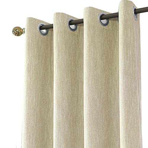 Melodieux 1 Panel Eyelet Grommet Curtains - Cotton Blend... - Maison & Cuisine Amazon Royaume-Uni à 6.42€