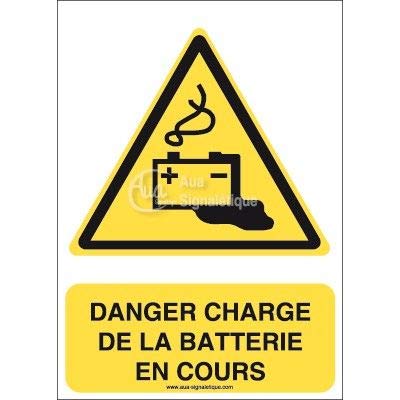 AUA SIGNALETIQUE - Danger, Charge de la Batterie en Cours... - Sports & Fitness Amazon France à 2.00€