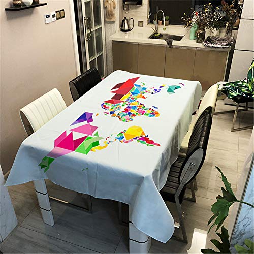 Enhome Mesa Mantel Antimanchas Rectangular Impermeable, 3D... - Deal du jour à 0.99€