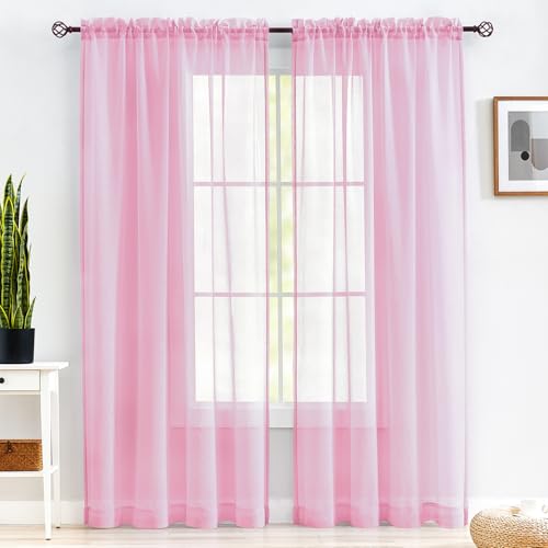 MYSTIC-HOME Rosa, durchsichtige Vorhänge, 213,4 cm lang... - Maison & Cuisine Amazon Allemagne à 8.17€