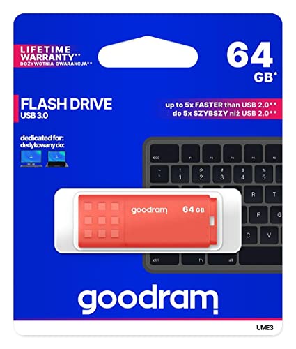 GOODRAM UME3 USB 3.0 64GB Orange en promo à 9,11€ (-41%) sur Amazon FR