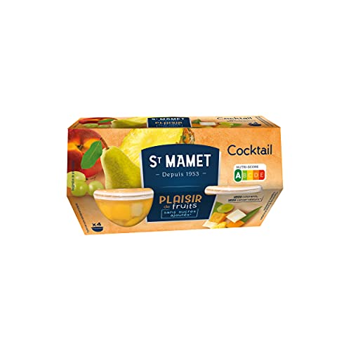 ST MAMET Depuis 1953 Coupelles de fruits - Cocktail Pêche... - Épicerie Amazon France à 3.35€