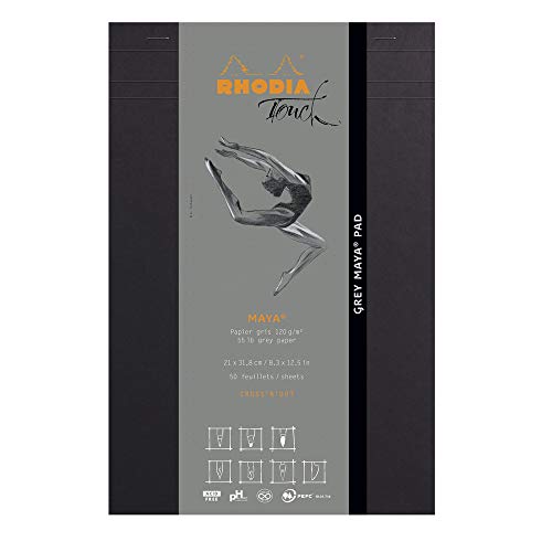 RHODIA TOUCH 116109C - Bloc Grey Maya Pad - A4+ - Réglure... en promo à 6,44€ (-65%) sur Amazon FR