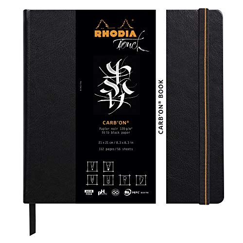 RHODIA TOUCH 116117C - Rigid Carb'On Book 21x21 cm - 112... - Maison & Cuisine Amazon Royaume-Uni à 7.26€