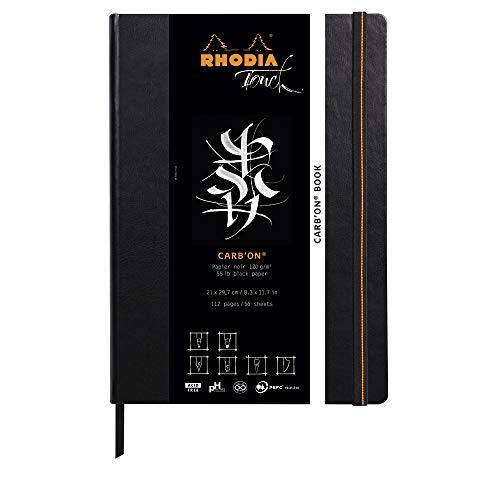 RHODIA TOUCH 116118C - Cahier Rigide Carb'On Book - A4... en promo à 15,38€ (-55%) sur Amazon FR