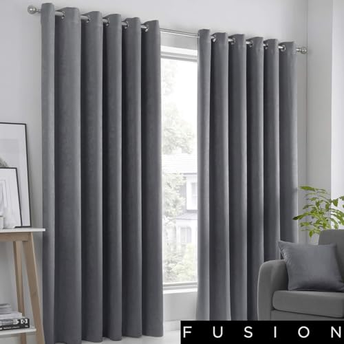 Fusion - Rideaux Gris Anthracite 117 x 229 cm - 2 Panneaux... en promo à 15,15€ (-56%) sur Amazon FR