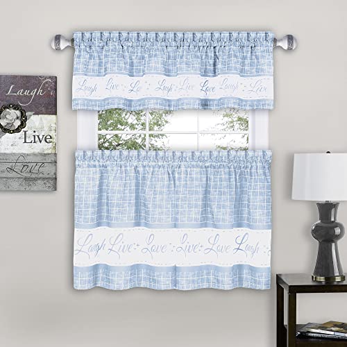 Tier and Valance Window Curtain Set - 58 Inch Width, 24... - Amazon Royaume-Uni à 4.48€