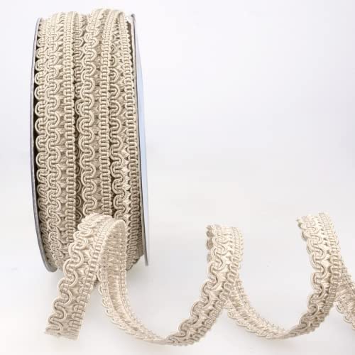 Bordure tressée en rayonne beige – au mètre - Loisirs Créatifs en promo à 1.49€