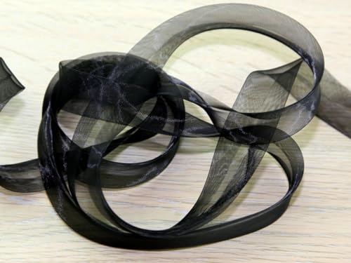 Organza Bias Binding Black - per metre - Loisirs Créatifs en promo à 1.69€