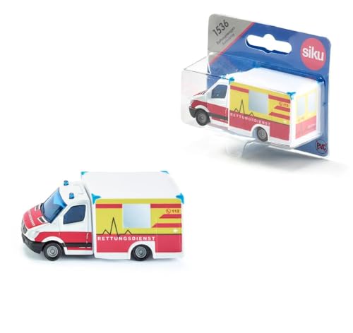 siku 1536, Rettungswagen, Metall/Kunststoff, Rot/Gelb/Weiß... - Deal Amazon à 3.49€
