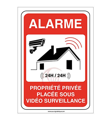 AUA SIGNALETIQUE - Autocollant propriété privée sous Alarme... - Maison & Cuisine Amazon Royaume-Uni à 2.45€