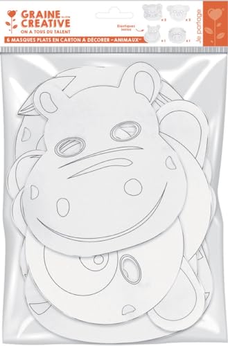 Generique - 6 Maschere in Cartone da Decorare Animali - Animalerie Amazon Italie à 2.19€