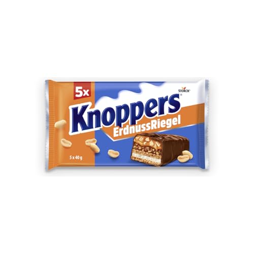 Knoppers ErdnussRiegel – 1 x 200 g (5 Riegel) –... - Épicerie en promo à 1.69€