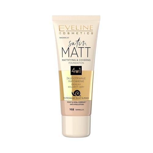 Eveline Cosmetics Fluide Visage Matifiant Satin Mat N ° 102... - Beauté & Parfums Amazon Espagne à 8.20€