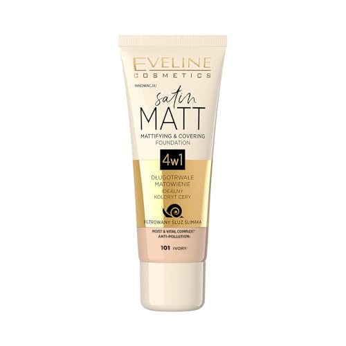Eveline Cosmetics Fondotinta Satin Matte No. 103 Natural... - Beauty & Fragrances Amazon Italy à 7.30€