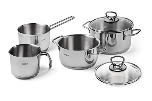 Excelsa Lot de 6 casseroles en acier 18/10 - Home & Kitchen Amazon France à 89.73€