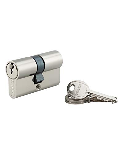 THIRARD - Cylindre à clé crantée 27 x 27 mm nickelé 3 clés - Bricolage & Outils Amazon France à 9.33€