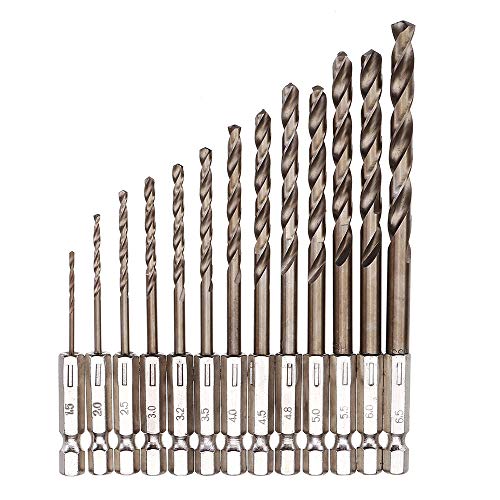 TuToy 13Pcs 1.5-6.5Mm M35 Cobalt Drill Bit Hss-Co Twist... - Maison & Cuisine Amazon Royaume-Uni à 2.69€