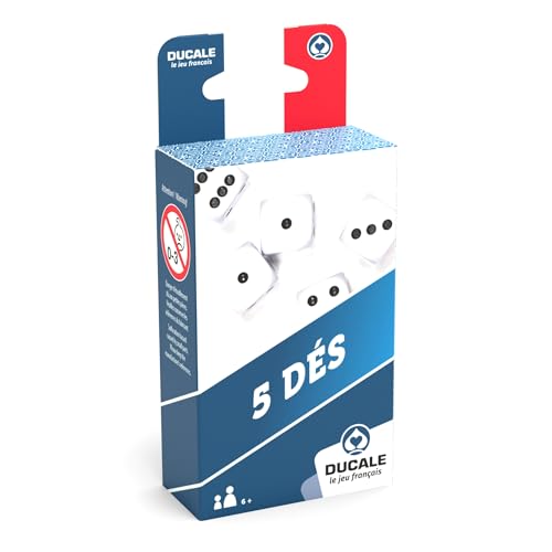 LA DUCALE Jeu de 5 dés 18mm - Jeu de Yams - Jeu de Voyage - Jouets & Jeux Amazon France à 4.98€