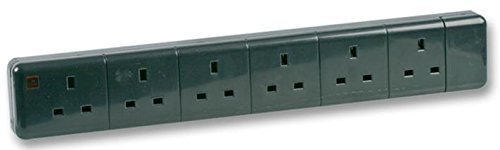 Pro Elec 95668B Steckdose, 6-fach, 13 A, 240 V, Schwarz - Amazon Allemagne à 11.12€