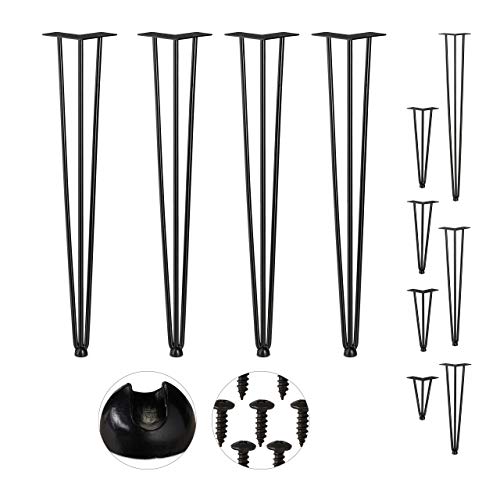 Relaxdays Hairpin Legs, 4er Set, 3 Streben, Metall... - Beauté & Parfums en promo à 29.99€