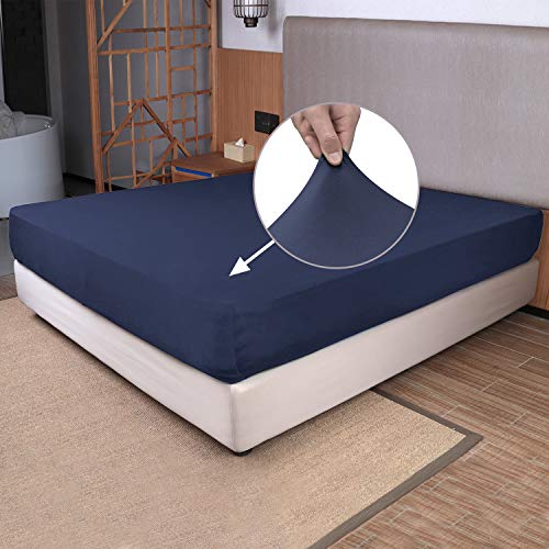 Full Size Fitted Bed Sheets Only - 4-Way Stretch Knit, Snug... - Maison & Cuisine Amazon Royaume-Uni à 5.93€