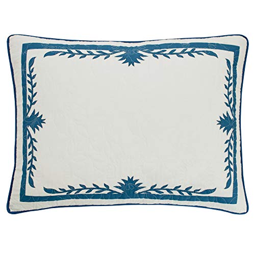 Tommy Bahama - Aloha ananas cotone blu Standard Sham... - Réduction -74% à 10.57€