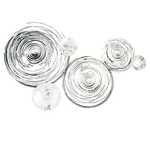 Casablanca Circles 74965 Wall Decoration Metal White/Silver... - Maison & Cuisine en promo à 73.44€