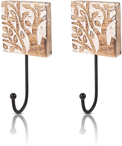 Juego de 2 perchas decorativas de madera y hierro fundido... - Sports & Fitness Amazon Espagne à 1.00€