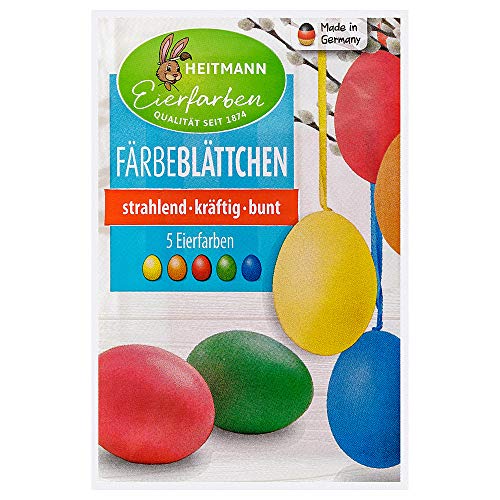Heitmann Eierfarben Eierfärbe-Blättchen, 2.9 g - Loisirs Créatifs Amazon Allemagne à 3.99€
