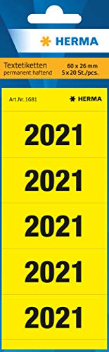 HERMA Year Number Stickers 2021 for Folders, 100 Labels, 60... - Bon plan à 2.40€